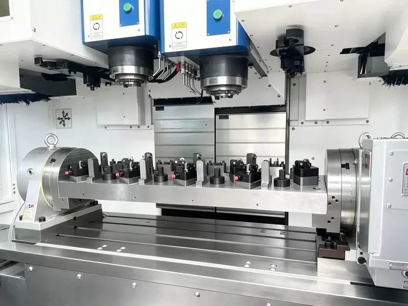 Twin-spindle CNC machining center.webp